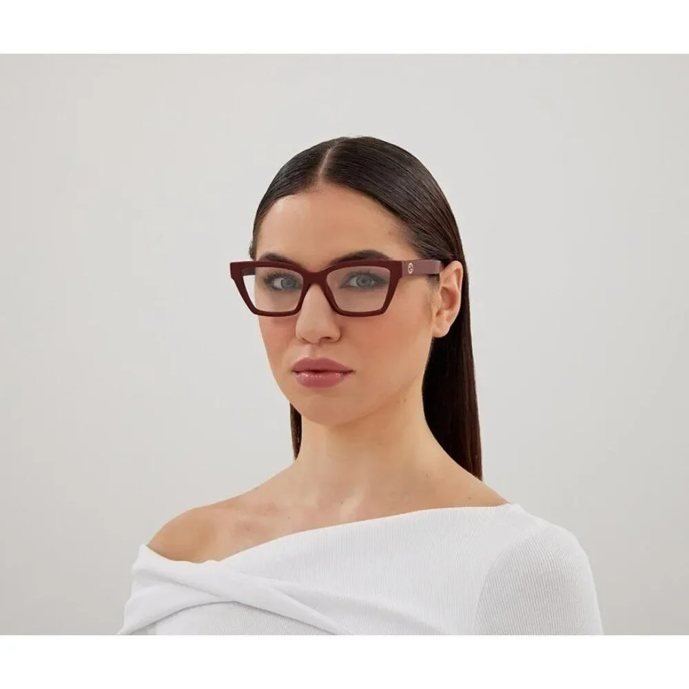 Gucci Women Eyeglasses Burgundy Cat Eye GG1715O 003 BRAND NEW